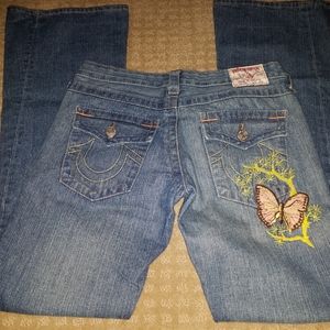 Butterfly Embroidered True Religion Jean's - SZ 28